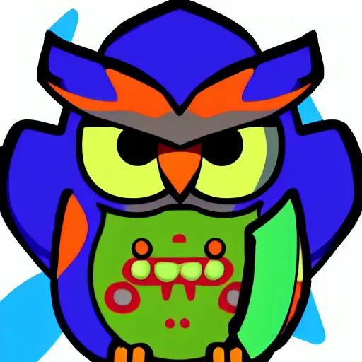 Prompt: the Duolingo owl as a Pokémon