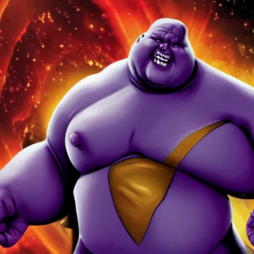 Prompt: extremely fat, morbidly obese thanos