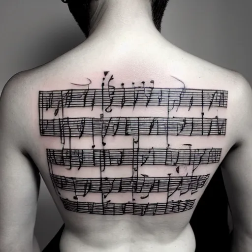 Music Note Temporary Tattoo