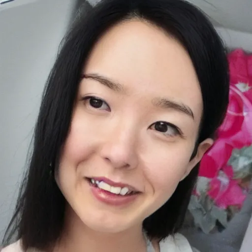 Image similar to face of a 30 years old half Korean half British woman