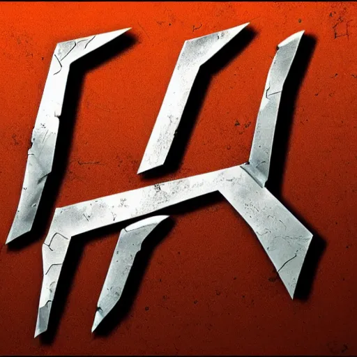 Image similar to Half Life 3 Logo, grainy, cracked, gradient, detailed, very detailed, heavily detailed, intricate details, intricately detailed, digital art, trending on artstation, 3D, studio quality lighting, dramatic lighting HD Quality, 4k resolution, 8k resolution, black background, Half Life 3 Logo is orange and is in the foreground, Realistic, Shiny Lighting, Shiny