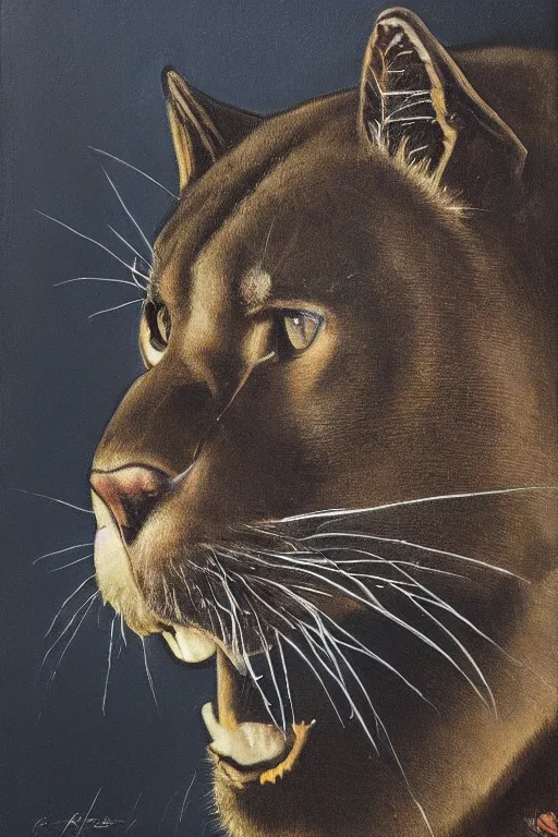 Image similar to portrait of the caucasian black panther, lgbtq, award winning portrait