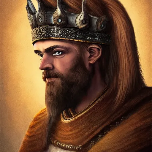 Image similar to kurdish viking king, highly detailed, digital painting, artstation, award winning art, sharp focus, incredibly strong and tall