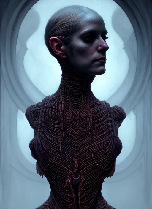 Prompt: symmetry!! stunning portrait of a victorian era person, lovecraftian horror, gothic horror, cinematic lighting, digital art, winning award masterpiece, fantastically beautiful, aesthetically inspired by wayne barlowe and gerald brom, trending on artstation, art by greg rutkowski, octane render, 8 k