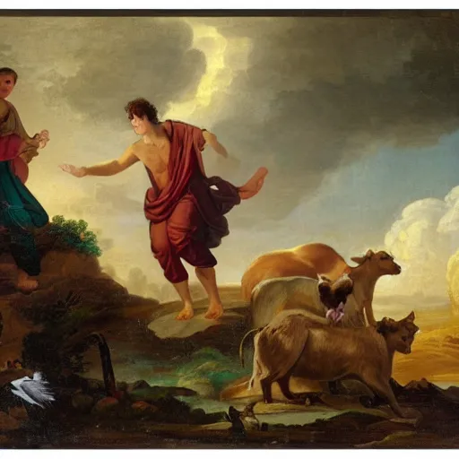 Prompt: The shepherds of Arcadia