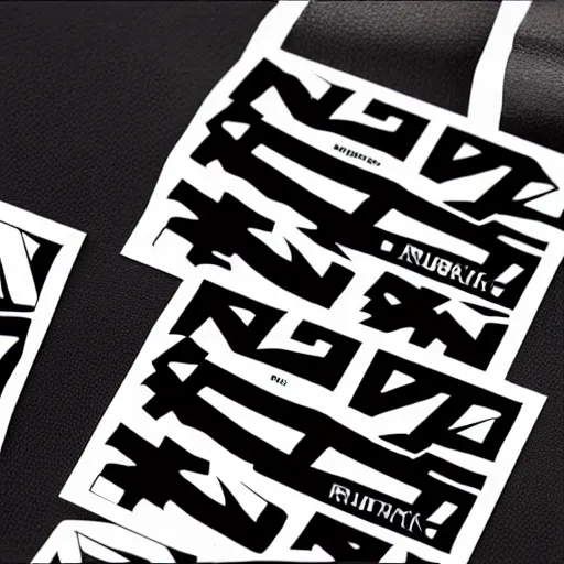 Image similar to black on white graphic design stickers in style of david rudnick, eric hu, y 2 k,