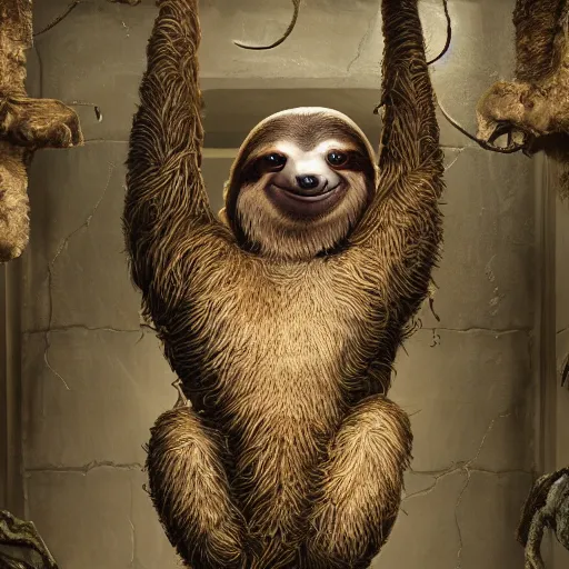 Image similar to Portrait of Jeff Bezos as a sloth, beautiful detailed intricate insanely detailed octane render, 8k artistic photography, photorealistic