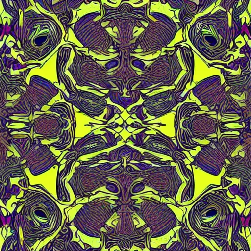 Prompt: a detailed abstract pattern, digital art, art nouveau, very detailed