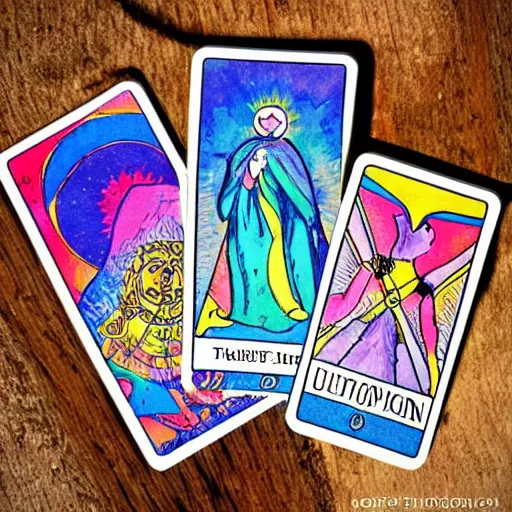 Prompt: alternative tarot cards that stimulate active imagination to enable deeper introspection in the style of erin hanson