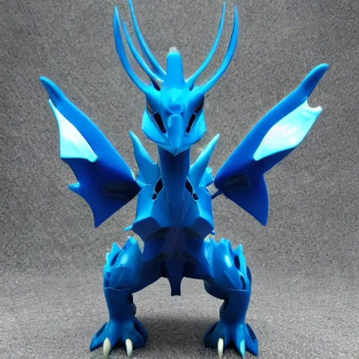 Image similar to Dialga the Pokémon, mini figure, photo, trending on artstation