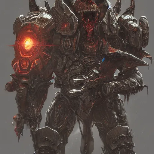 Image similar to fantasy art of doom slayer, intricate, high detailed, insane detailed, cgsociety