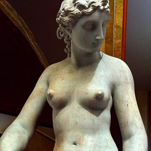 Image similar to “ antique rome statue of a sensual goddess of the life ”