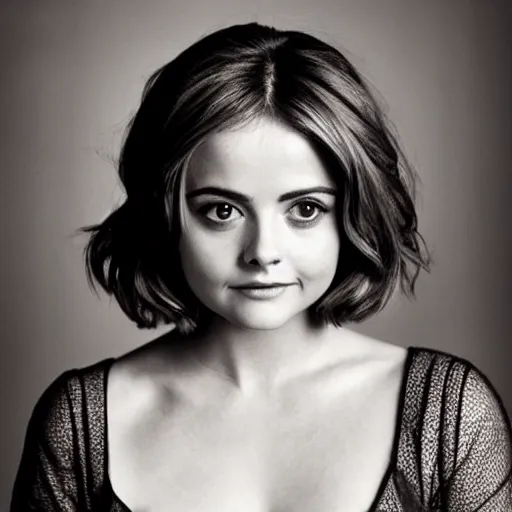 Image similar to boudoir photoshoot of jenna coleman, beautiful symmetrical face, sensual, volumetric lighting, realistic professional photograph