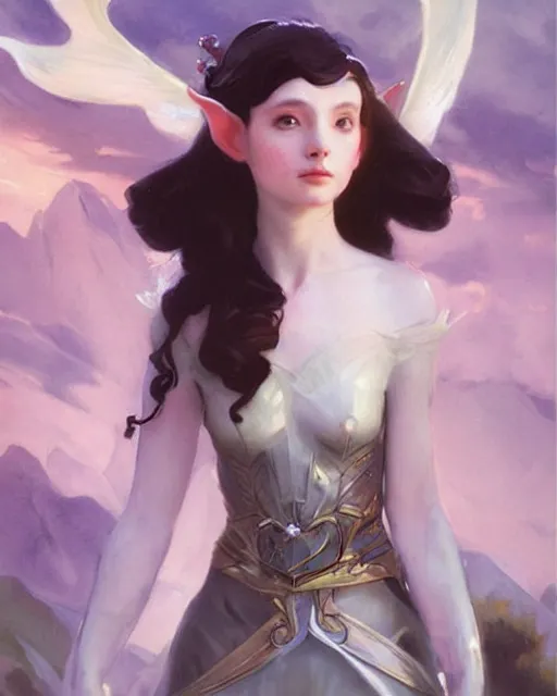 Image similar to a beautiful elf princess by John Singer Sargent and Ross Tran and Michael Whelan