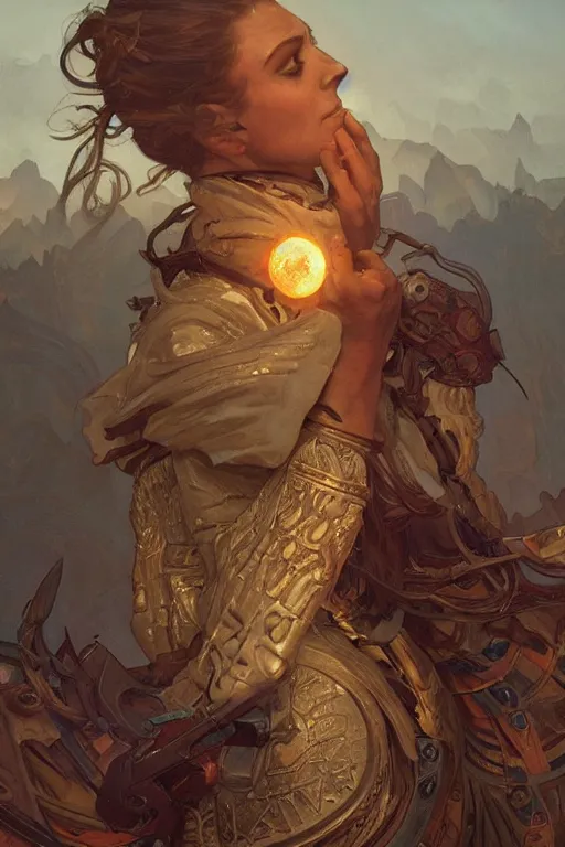 Prompt: civilization on the sun, intricate, elegant, dramatic lighting, rugged face, highly detailed, lifelike, photorealistic, digital painting, artstation, illustration, concept art, smooth, sharp focus, art by John Collier and Albert Aublet and Krenz Cushart and Artem Demura and Alphonse Mucha
