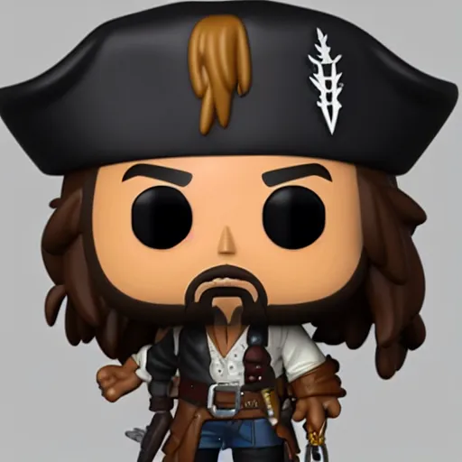 Prompt: Jack Sparrow as a funko pop head, hyperrealistic, 8k, trending on Artstation