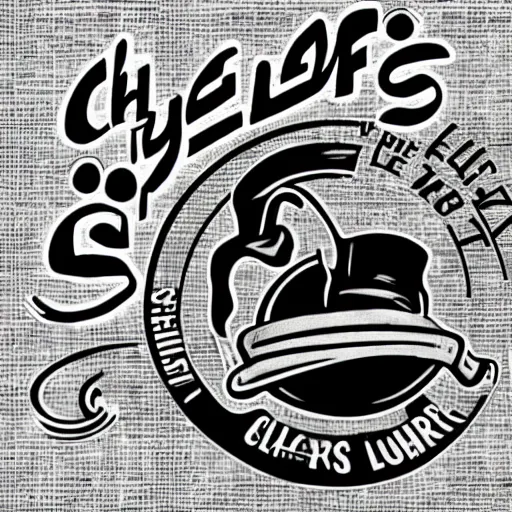 Image similar to chef platypus looking to the left, logo style, black and white