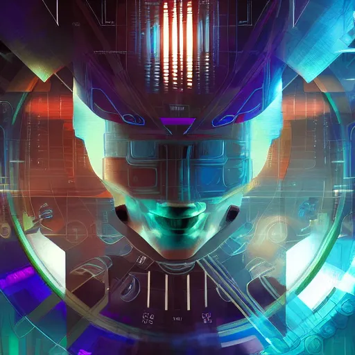 Image similar to Enigma, digital painting, card game illustration, Android Netrunner