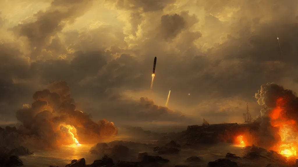 Image similar to orbital launch of von neumann probes. andreas achenbach, artgerm, mikko lagerstedt, zack snyder 3 8 4 0 x 2 1 6 0