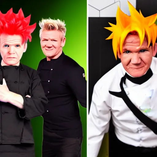 Image similar to Gordon Ramsay Naruto cosplay