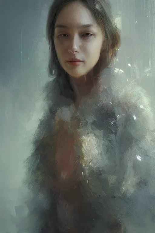 Image similar to Artificial Intelligence, joyful, close-up portrait, intricate, elegant, volumetric lighting, scenery, digital painting, highly detailed, artstation, sharp focus, illustration, concept art, ruan jia, steve mccurry