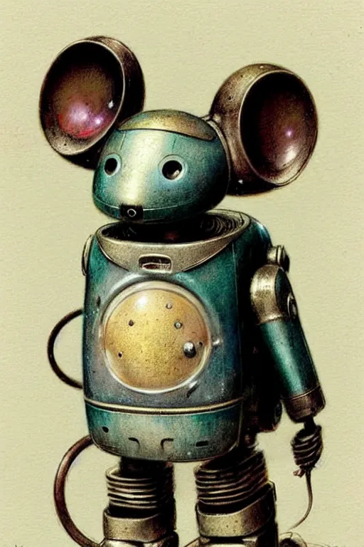 Image similar to ( ( ( ( ( 1 9 5 0 s retro robot mouse. muted colors. ) ) ) ) ) by jean - baptiste monge!!!!!!!!!!!!!!!!!!!!!!!!!!!!!!