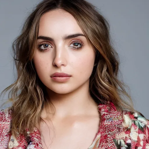 Image similar to ana de armas closeup portrait, 8k, ultra details, photo with bokeh,