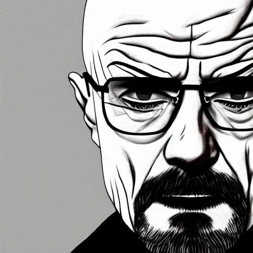 Image similar to walter white as a death note shinigami, mid portrait, high quality, trending on artstation, 4 k