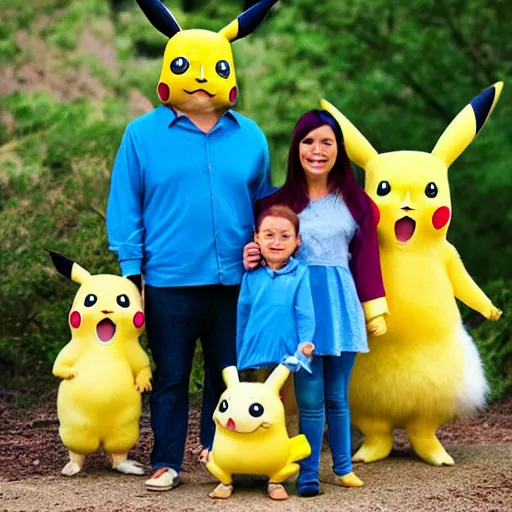 Image similar to pikachu family portrait