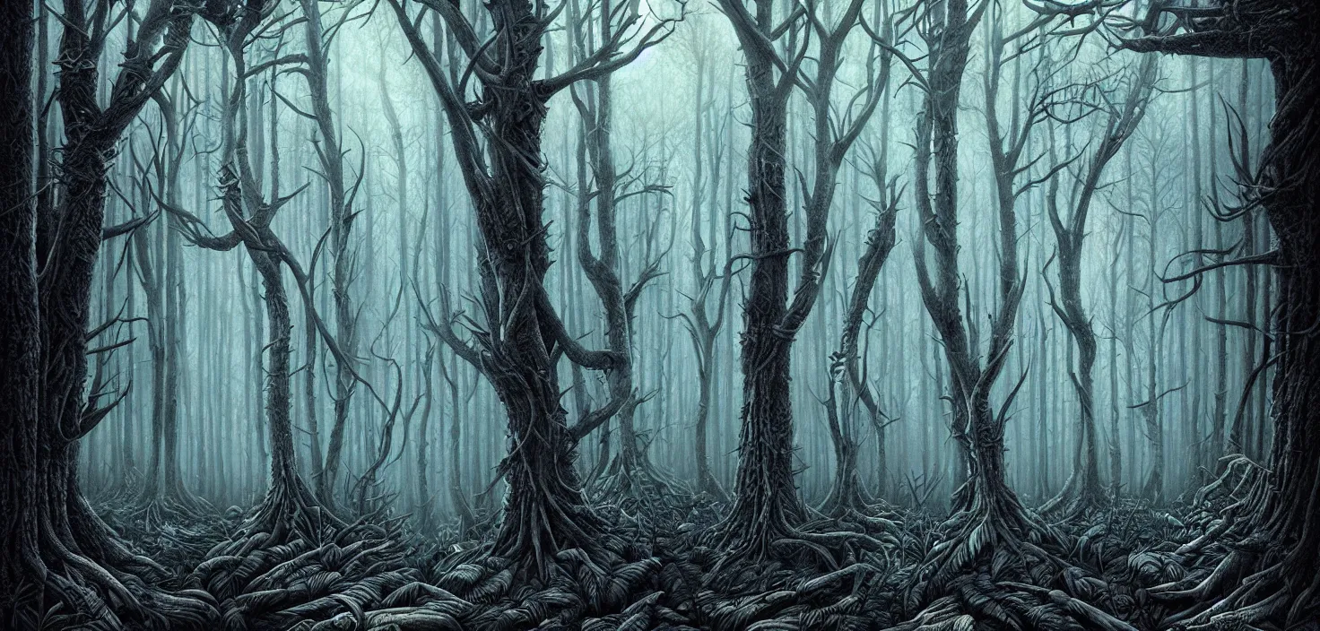 Image similar to dark forest by ferez andrew