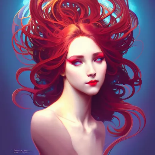 Image similar to bundt ((face)), digital art, cinematic, concept art, 8k, painting, imaginefx, cgsociety, art nouveau, Alphonse Mucha, trending on artstation, medium shot, head shot