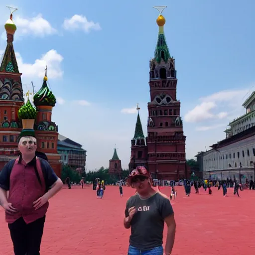 Image similar to photo giant mango standing on red square