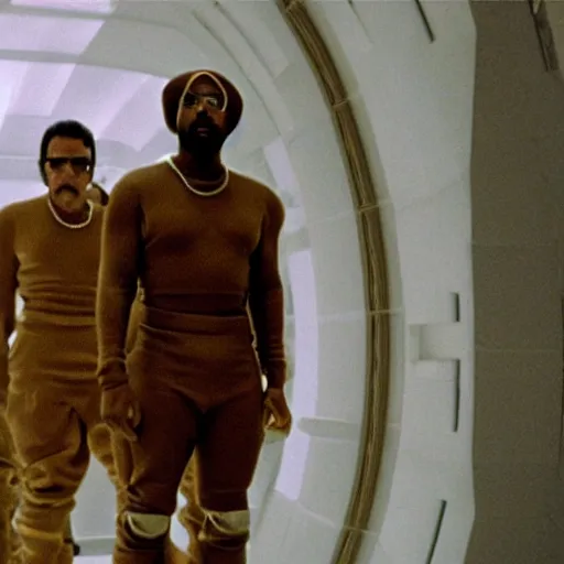 Prompt: a frame the movie andromeda strain, starring kanye west