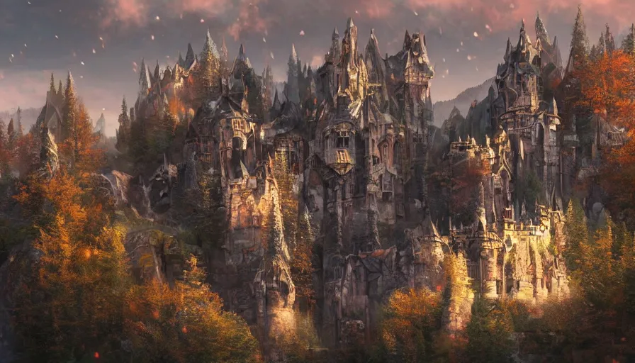 Prompt: Beautiful magic little castle in the mountains, hyperdetailed, artstation, cgsociety, 8k
