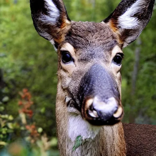 Image similar to trail cam footage of Nicolas Sarkozy sat on a deer