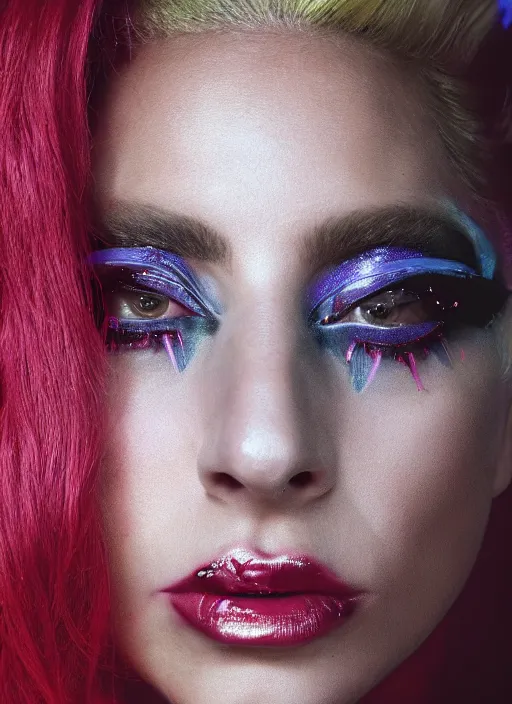 Image similar to lady gaga by nick knight, born this way, born this way album, red weapon 8 k s 3 5, cooke anamorphic / i lenses, highly detailed, cinematic lighting