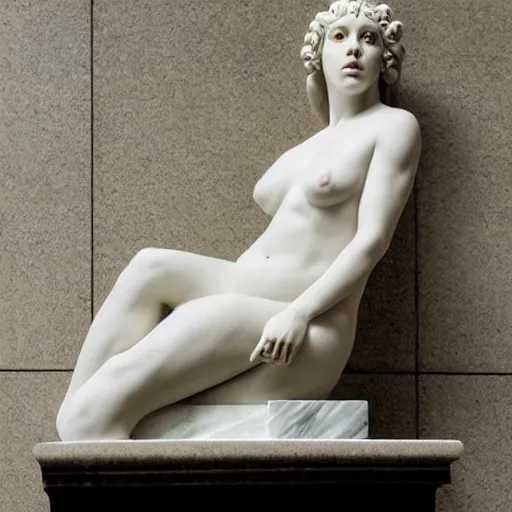 Image similar to doja cat as a greek marble statue, female beauty