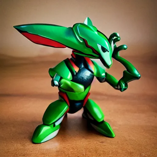 Prompt: rayquaza as a warhammer tabletop figurine