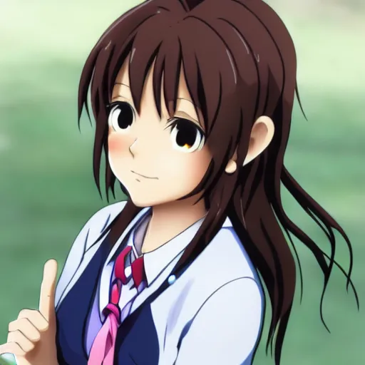 Image similar to professional portrait photograph, realistic photo of haruhi suzumiya from anime the melancholy of haruhi suzumiya.