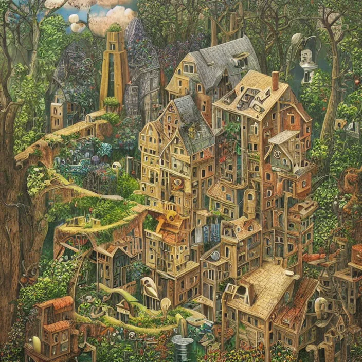 Image similar to a building in a landscape, by jacek yerka