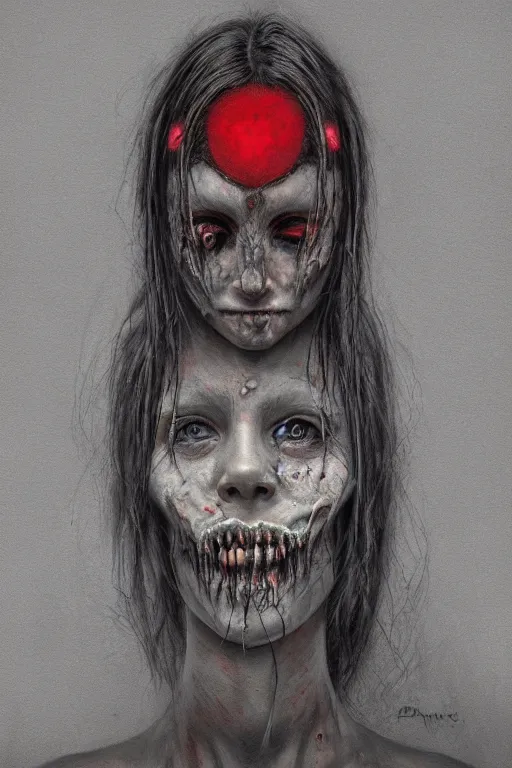 Prompt: crayon cartoon grunge portrait of a creepy horror nurse girl . intricate abstract. intricate artwork. nightmare fuel. terrifying. by zdzisław Beksiński, wlop, dan mumford , trending on artstation, greg rutkowski very coherent symmetrical artwork. cinematic, hyper realism, high detail, octane render, 8k