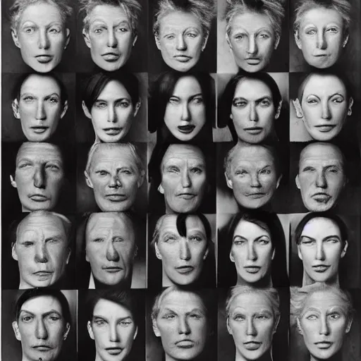 Prompt: all the people named Harrold merged into one person, studio photography by Richard Avedon