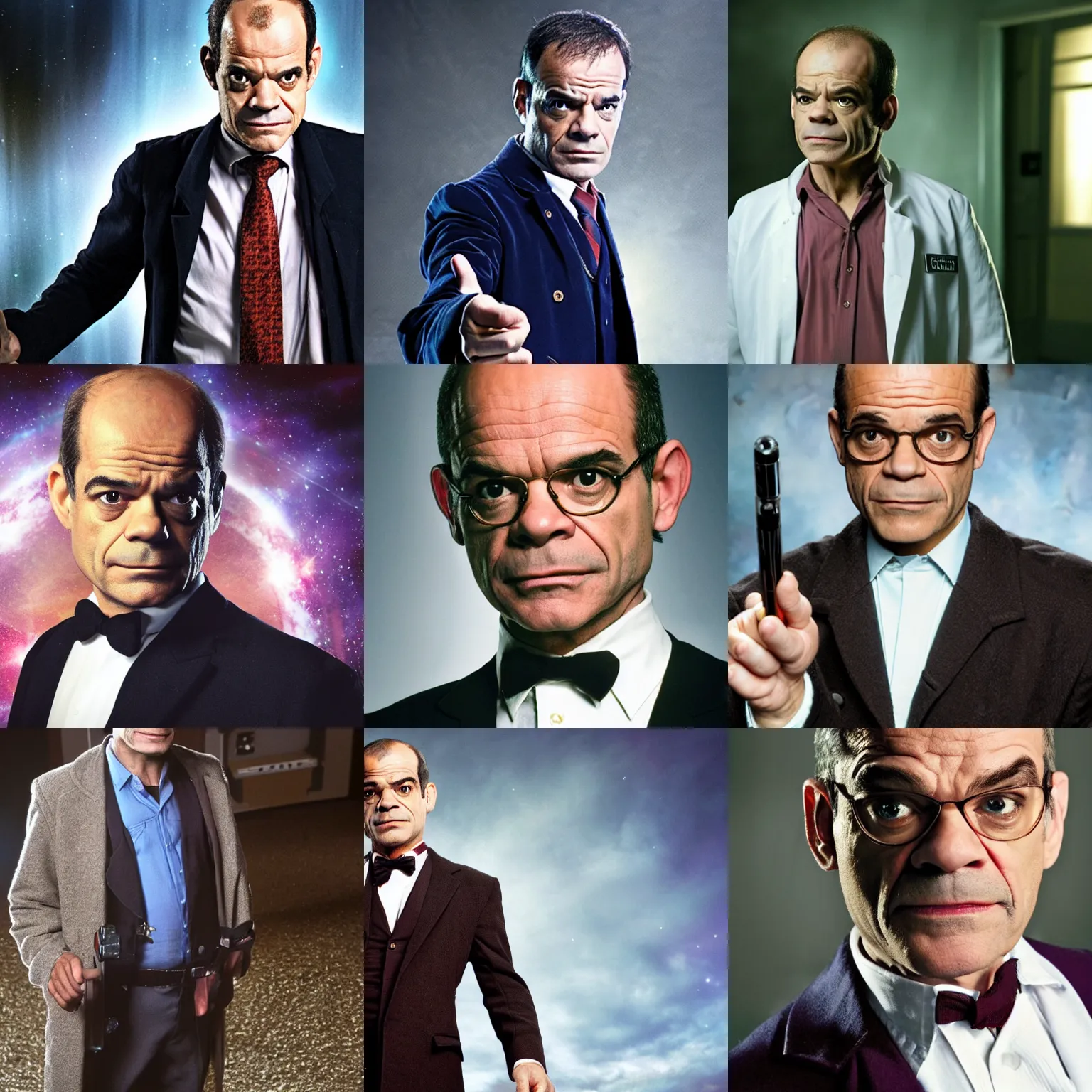 Prompt: robert picardo as the 1 0 th doctor, promotional photo for the bbc tv series'doctor who'