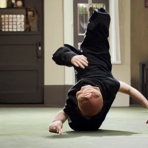 Image similar to Jesse Pinkman breakdancing