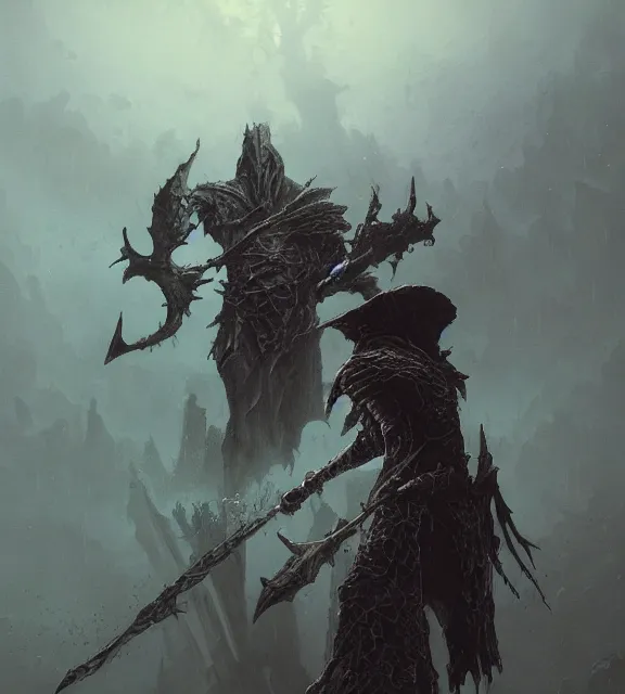 Image similar to abyss watcher concept, beksinski, age of sigma art, frank franzetta, ruan jia, dark soul armor concept, trending on artstation, wayne barlowe, adrian smith fantasy art, elden ring art, the hobbit art, lord of the ring art, infinity blade armor