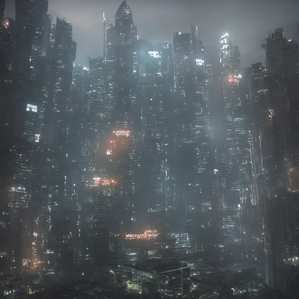 Image similar to blade runner style scenery in singapore in photorealistic detail hd 8 k