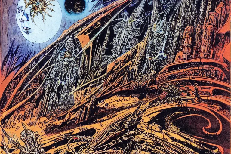 Image similar to landscape by Philippe Druillet