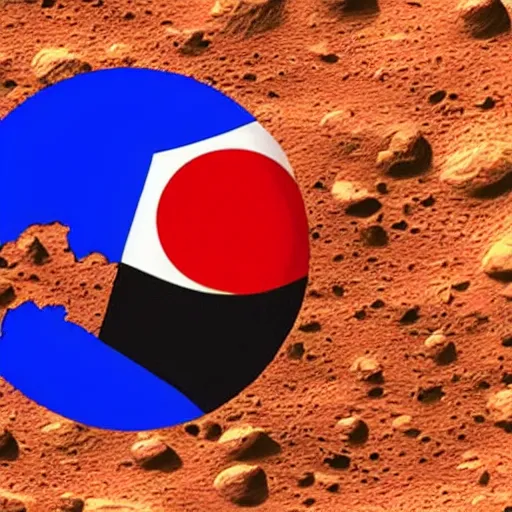 Image similar to albanian flag on mars