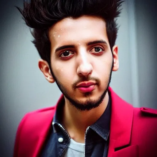 Image similar to “a realistic detailed photo of a guy who is an attractive humanoid who is half robot and half humanoid, who is a male android, singer Sebastian Yatra, shiny skin, posing like a statue, blank stare”