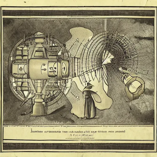 Image similar to diagram for a device that summons filipino people, by charles dellschau